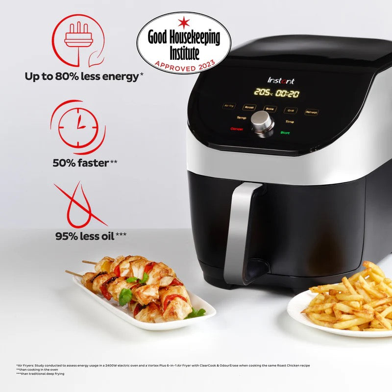 Instant Pot® VORTEX SLIM Air Fryer 5.7Litre Stainless Steel - Zayushi Online Shopping