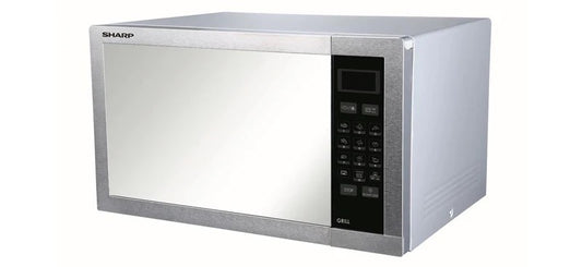 SHARP 34L MICROWAVE GRILL WITH MIRROR FINISH SILVER - Zayushi Online Shopping