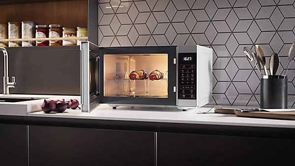 SHARP 25L MICROWAVE GRILL WITH MIRROR FINISH SILVER - Zayushi Online Shopping