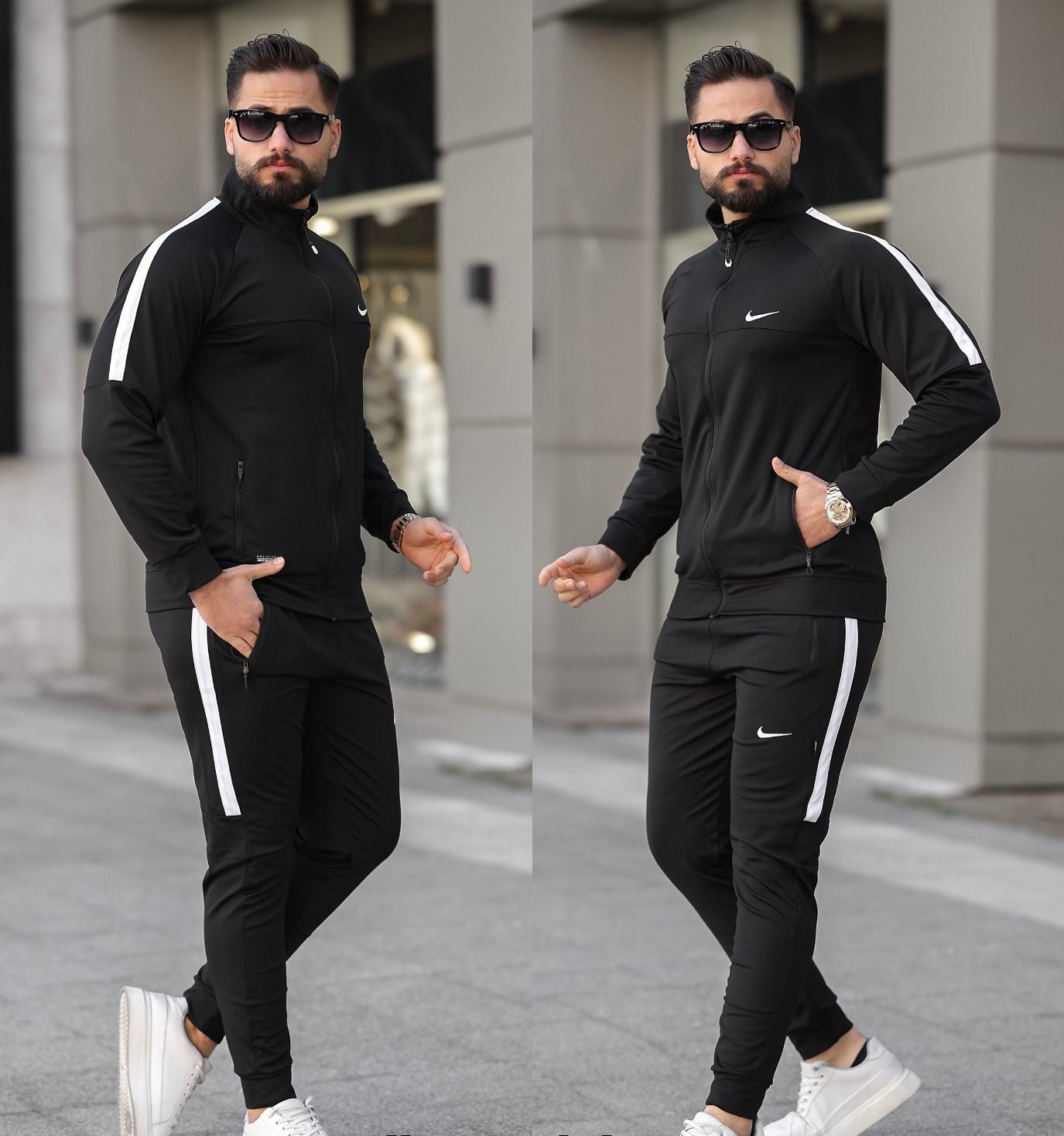 Nike - Complete Sports Wear - Black & White - Zayushi Online Shopping