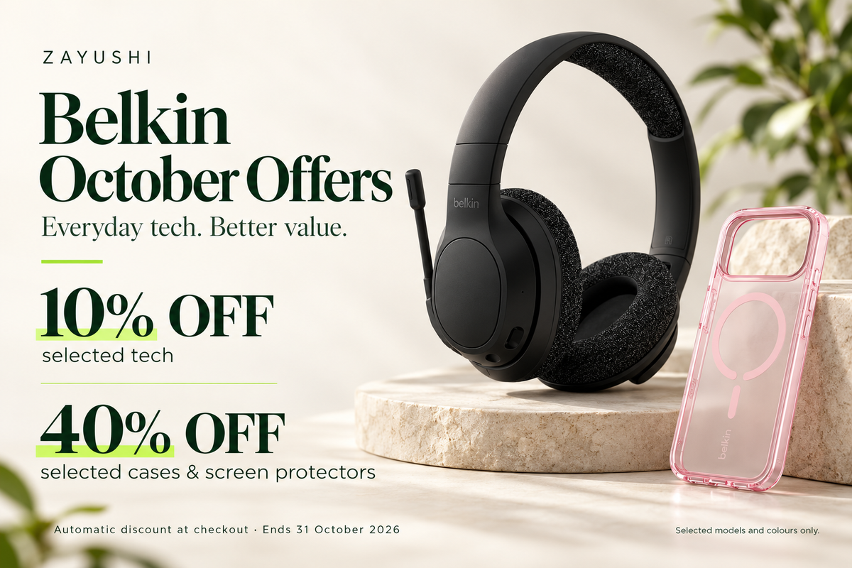 Belkin October offers: 10% off selected tech and 40% off selected protection, until 31 October 2026