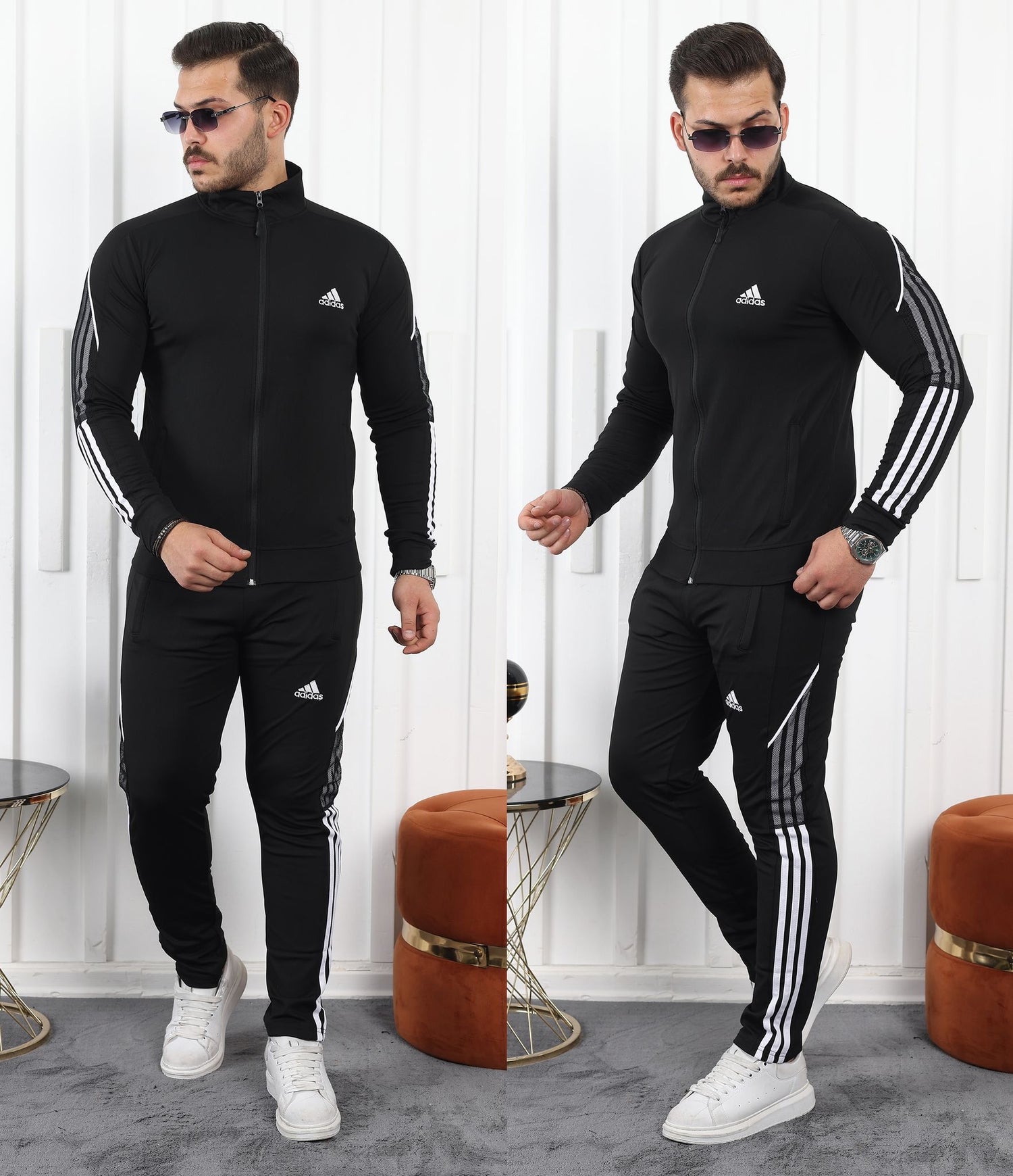 Adidas (NET) Sports Wear - Black & White - Zayushi Online Shopping