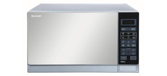 SHARP 25L MICROWAVE GRILL WITH MIRROR FINISH SILVER