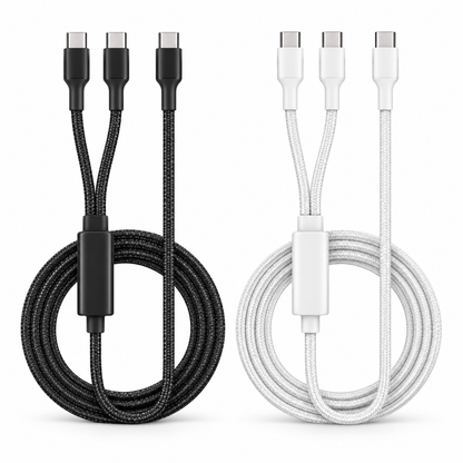 Belkin BoostCharge Pro braided USB-C to dual USB-C cable 140W - main product image