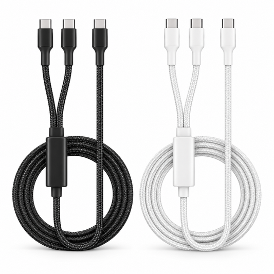Belkin BoostCharge Pro braided USB-C to dual USB-C cable 140W - main product image