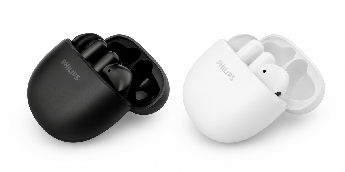 Philips TAT1139 True Wireless Earbuds black and white options