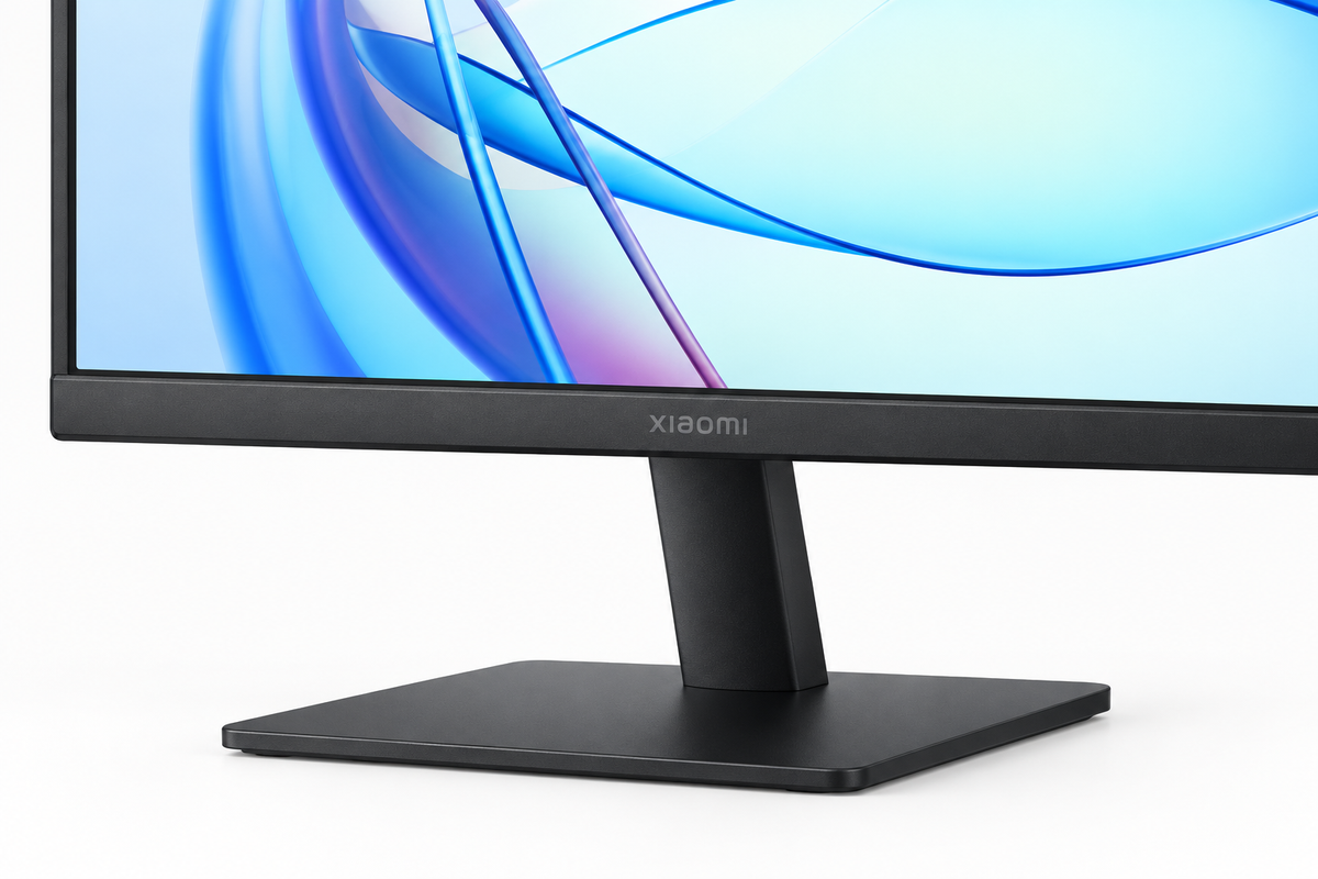 Xiaomi Monitor A22i 21.45-inch Full HD front bezel and stand close-up
