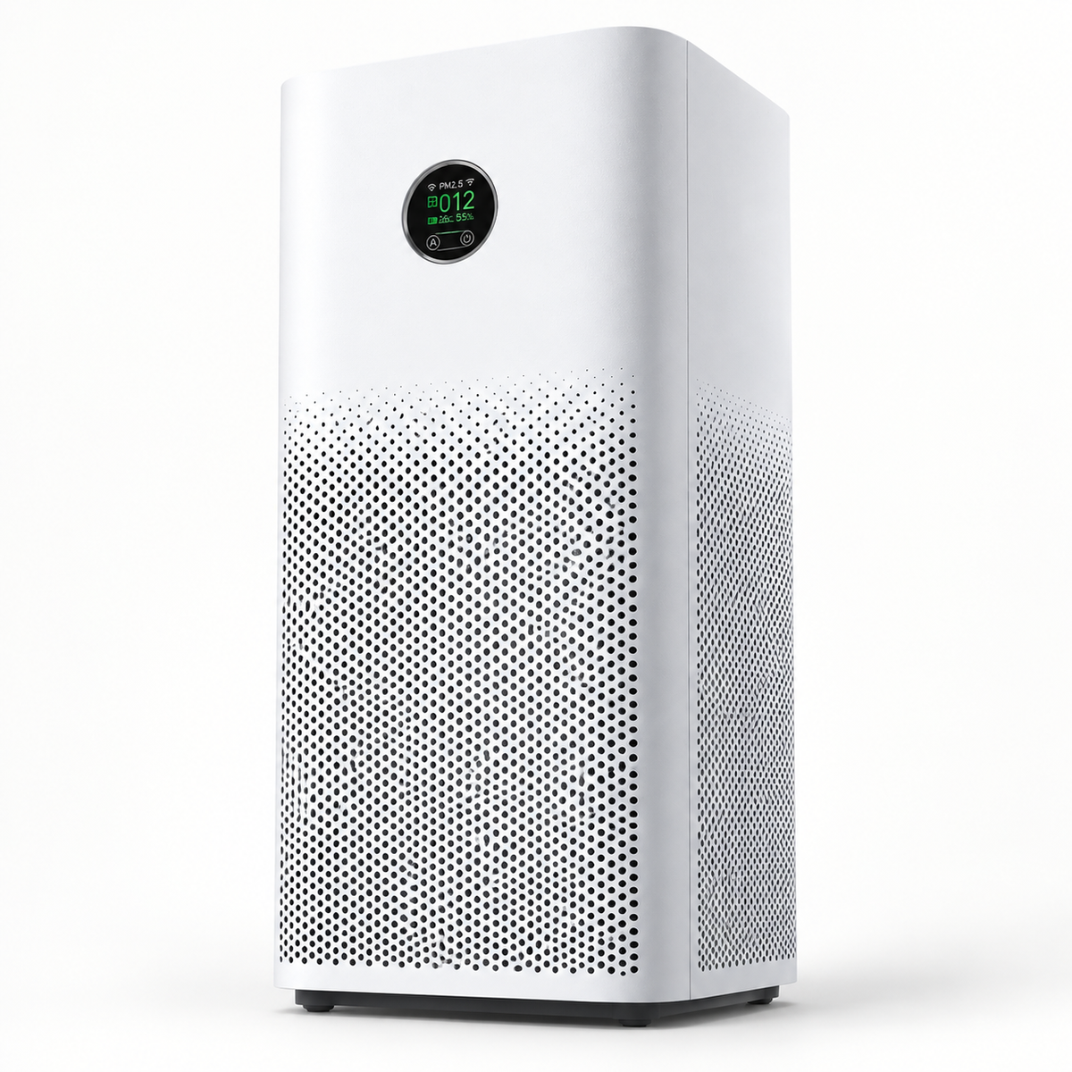 Xiaomi Smart Air Purifier 6 in white, front and side view